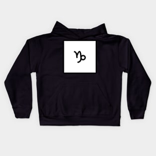 Capricorn Symbol Art Kids Hoodie